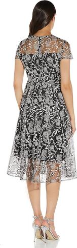 Adrianna Papell Women's Embroidered Midi Fit and Flare in Saudi Arabia