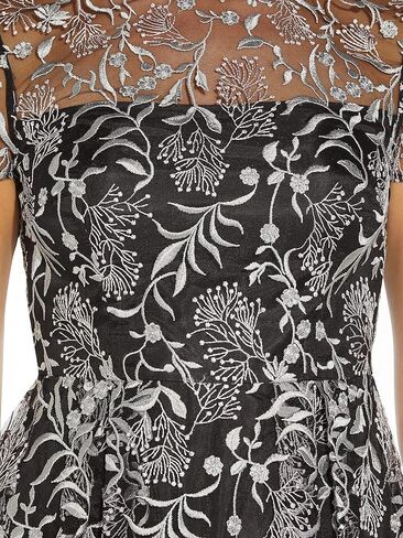 Adrianna Papell Women's Embroidered Midi Fit and Flare in Saudi Arabia