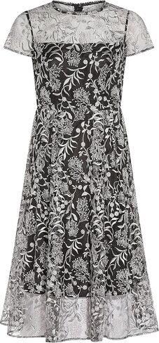 Adrianna Papell Women's Embroidered Midi Fit and Flare in Saudi Arabia