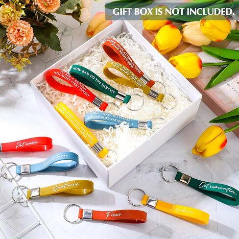 Sureio 24 Pcs Graduation Inspirational Motivational Key Chains Gift Silicone for Student Teacher Women Employee(Colorful, Discipline) in Saudi Arabia
