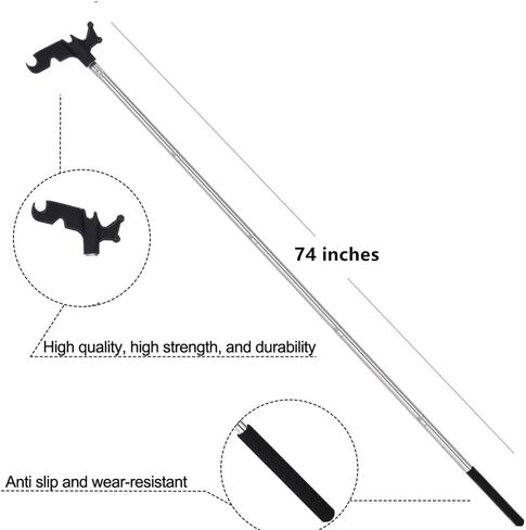 Plastic Utility Hook，with 74 inch adjustable extension Christmas light pole hook for hanging wind chimes, bird feeders, pot plants, clothes drying pole hooks and other useful hooks in Kuwait