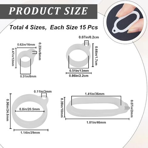 craspire 11 حجم مجموعة الحبل لمكافحة خسر مع 22pcs حلقات المطاط السيليكون 1pc اسهم حزام قلادة قلادة قابل للتعديل تحديد خواتم القلم لينة واقية حلقة استبدال حالة متعددة الأغراض لسلسلة المفاتيح in Kuwait