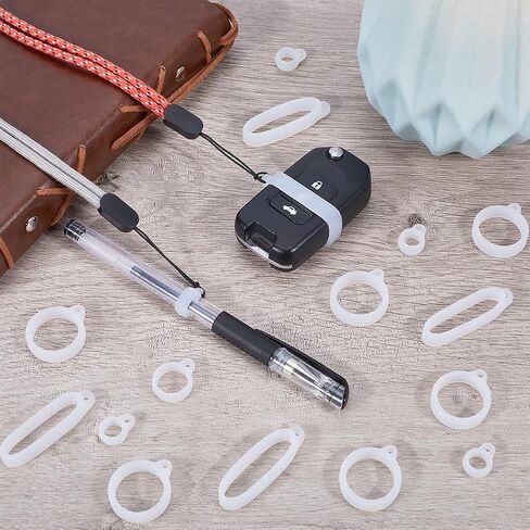 craspire 11 حجم مجموعة الحبل لمكافحة خسر مع 22pcs حلقات المطاط السيليكون 1pc اسهم حزام قلادة قلادة قابل للتعديل تحديد خواتم القلم لينة واقية حلقة استبدال حالة متعددة الأغراض لسلسلة المفاتيح in Kuwait
