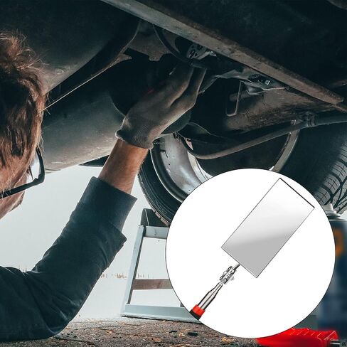 SAVITA 3 PCS Telescoping Inspection Mirrors, Retractable Inspection Mechanics Mirror Kit Observe Tool for Inspecting Vehicles Observing Eyelashes Oral Cavity (Square, Round and Oval) in Saudi Arabia