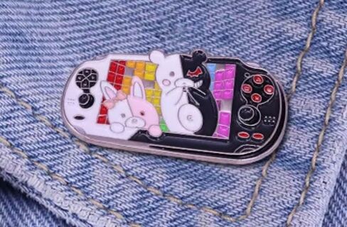 Monokuma Trigger Happy Havoc Anime Manga Video Game 1.4" Enamel Pin Badge in Saudi Arabia