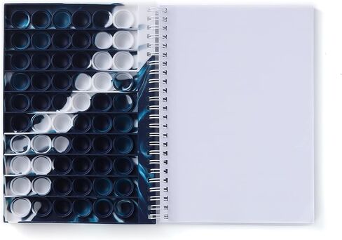 Gecter 8.27"x5.7" Pop Bubble Fidget Sensory Notebook with Scale 50 Sheets Lined Spiral Notebook Fingertip Sensory Toys Boys and Girls Stress Release for School Home College Office (Blue) in Saudi Arabia