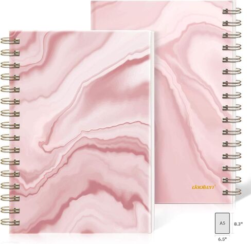 Lined Hardcover Spiral Journal Notebook [ Cute Blooming Floral ] [A5] [100gsm] [Ruled] Premium Thick Paper - Yellow in Saudi Arabia