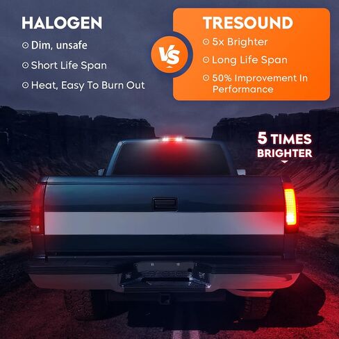 Tail Light + 3rd Third Brake Cargo Lamp for Dodge Ram 1500 2009-2010, 2500 & 3500 2010, Ram 1500 & 2500 & 3500 2011-2018, Ram 1500 Classic 2019, High Mount Stop Light Rear LED Taillight, 55277303AC in Saudi Arabia