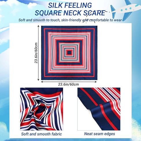 مجموعة أزياء مضيفة الطيار تشمل قبعة الكابتن وقبعة مضيفات الطيران ووشاح النظارات الشمسية لفستان مضيفة الطيار in Kuwait