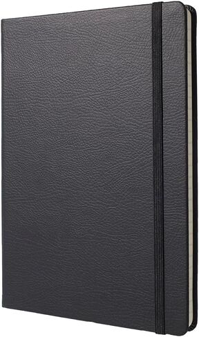 A5 Hardcover Lined Journal Notebook (Black), 100 GSM Premium Thick Paper 160 Pages, Medium 5.7 x 8 inches Classic Ruled Notebooks in Saudi Arabia