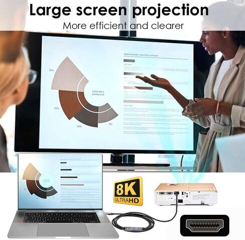 cablecc Down Angled Micro HDMI Male to HDMI 2.1 Female UHD Extension Gold Converter Adapter Support 8K 60hz HDTV in Saudi Arabia