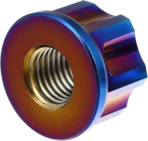X AUTOHAUX 6pcs Titanium Alloy M10 Pitch 1.25mm Flange Bolt Nut for Bicycle Motorcycle Rear Wheel Axle Sprocket Car Modification Accessories Blue in Saudi Arabia