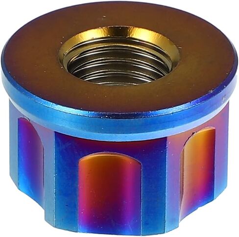 X AUTOHAUX 6pcs Titanium Alloy M10 Pitch 1.25mm Flange Bolt Nut for Bicycle Motorcycle Rear Wheel Axle Sprocket Car Modification Accessories Blue in Saudi Arabia