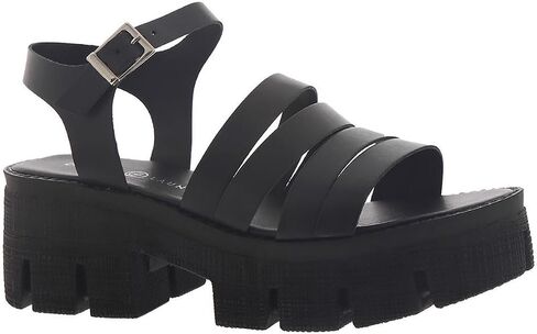 Chinese Laundry Womens Low Down Leather Buckle Platform Sandals in Saudi Arabia