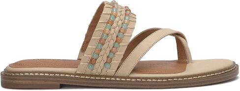 Lucky Brand Women's KAYKEY Flat Sandal, Stucco, 8.5 in Saudi Arabia