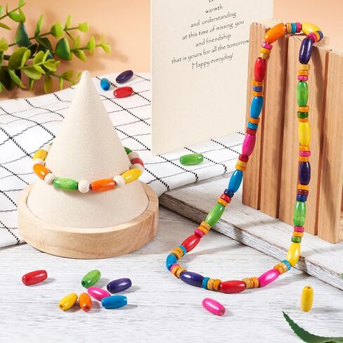 Craftdady 200Pcs Natural Flat Round Wood Spacer Beads 6x3mm Mixed Colors Wooden Loose Beads for Jewelry Making Hole: 2mm in Saudi Arabia
