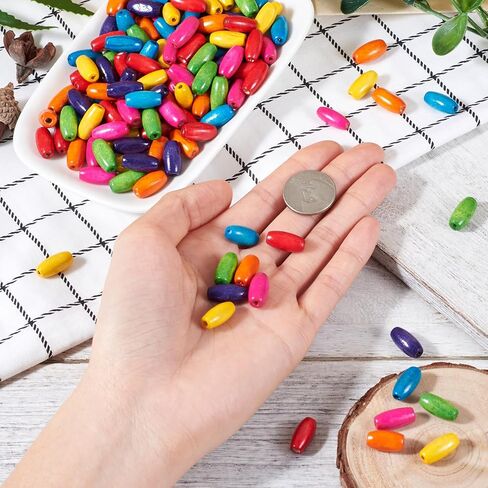 Craftdady 200Pcs Natural Flat Round Wood Spacer Beads 6x3mm Mixed Colors Wooden Loose Beads for Jewelry Making Hole: 2mm in Saudi Arabia