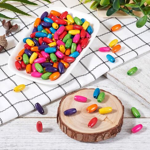 Craftdady 200Pcs Natural Flat Round Wood Spacer Beads 6x3mm Mixed Colors Wooden Loose Beads for Jewelry Making Hole: 2mm in Saudi Arabia