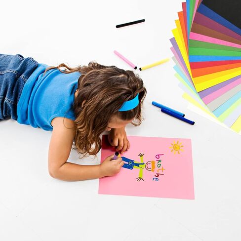 WENMER Colored Paper 200 Sheets, 20 Assorted Colors, 70gsm A4 Colored Copy Paper Color Paper Decorative Paper for DIY Arts Crafts in Kuwait