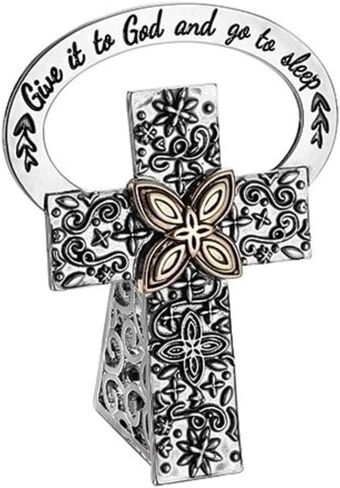 Roman 2.5-inch Give it to God Gold Cross in Saudi Arabia