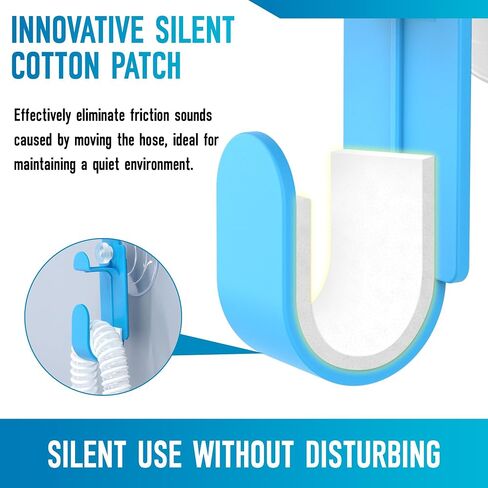 2 Pack Hose Holders Noise-Free Hose Hangers Versatile Tubing Holder Avoid Chaos Hooks with Suction Cups and Adhesive Strips, Ideal for Tubes and Straps in Saudi Arabia