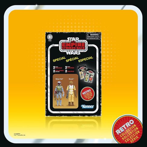 مجموعة ألعاب STAR WARS Retro Collection Special Bounty Hunters 2-Pack Boba Fett & Bossk Toys بمقياس 3.75 بوصة شخصيات The Empire Strikes Back (حصريًا لأمازون) in Saudi Arabia