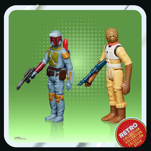 مجموعة ألعاب STAR WARS Retro Collection Special Bounty Hunters 2-Pack Boba Fett & Bossk Toys بمقياس 3.75 بوصة شخصيات The Empire Strikes Back (حصريًا لأمازون) in Saudi Arabia