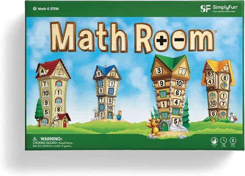 SimplyFun Math Room - an Educational Math Game - Quick Thinking & Fun Math Games for Kids Ages 5 & Up - Fast Solving Addition & Subtraction Game - 2 to 4 Players in Saudi Arabia