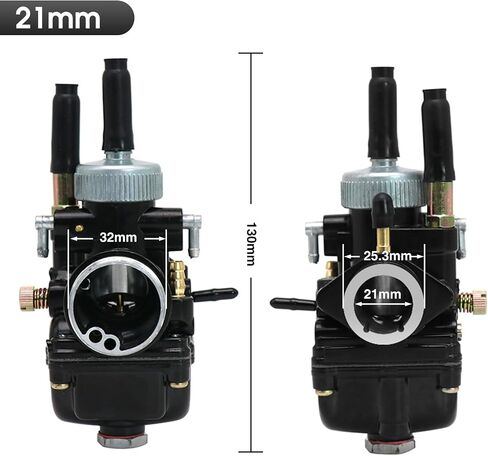 PHBG 17mm 19mm 21mm Racing Carburetor black carb with air intake for Dellorto PHBG DIO JOG 50cc 90cc BWS100 for Puch Yamaha Zuma (17mm) in Saudi Arabia