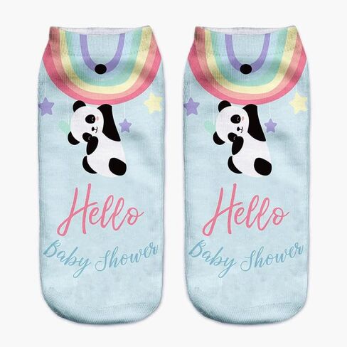 6 Pack Women Girls Novelty Ankle Socks 3D Print Funny Crazy Cute Sloth Galaxy Llama Low Cut No Show Socks Gift in Saudi Arabia