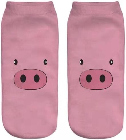 6 Pack Women Girls Novelty Ankle Socks 3D Print Funny Crazy Cute Sloth Galaxy Llama Low Cut No Show Socks Gift in Saudi Arabia