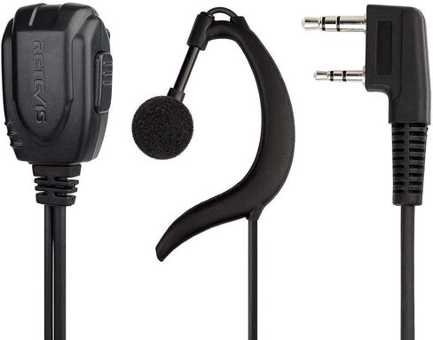 سماعة أذن Retevis Walkie Talkie مع ميكروفون 2 دبوس، أنبوب ملفوف، لـ RT22 RT68 RT21 H-777 RT22S H777S RT19 NR10، متوافقة مع راديو BAOFENG UV-5R pxton ثنائي الاتجاه، خطاف أذن ناعم سماعة أذن راديو ثنائية الاتجاه (عبوتان) in Saudi Arabia