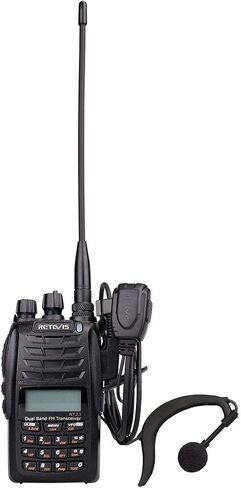 سماعة أذن Retevis Walkie Talkie مع ميكروفون 2 دبوس، أنبوب ملفوف، لـ RT22 RT68 RT21 H-777 RT22S H777S RT19 NR10، متوافقة مع راديو BAOFENG UV-5R pxton ثنائي الاتجاه، خطاف أذن ناعم سماعة أذن راديو ثنائية الاتجاه (عبوتان) in Saudi Arabia
