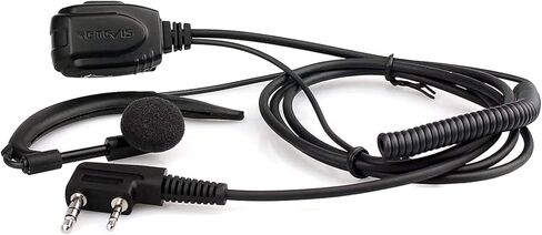 سماعة أذن Retevis Walkie Talkie مع ميكروفون 2 دبوس، أنبوب ملفوف، لـ RT22 RT68 RT21 H-777 RT22S H777S RT19 NR10، متوافقة مع راديو BAOFENG UV-5R pxton ثنائي الاتجاه، خطاف أذن ناعم سماعة أذن راديو ثنائية الاتجاه (عبوتان) in Saudi Arabia