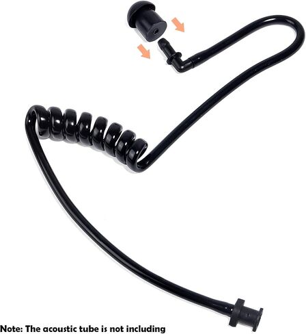 سماعات أذن بديلة من مطاط السيليكون لسماعات الأذن Baofeng Motorola Kenwood Yaesu Retevis Midland Cobra Walkie-Talkie Surveillance Acoustic Tube Earpiece Headphone (أبيض/أسود 10 عبوات) in Saudi Arabia