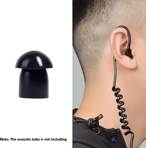 سماعات أذن بديلة من مطاط السيليكون لسماعات الأذن Baofeng Motorola Kenwood Yaesu Retevis Midland Cobra Walkie-Talkie Surveillance Acoustic Tube Earpiece Headphone (أبيض/أسود 10 عبوات) in Saudi Arabia