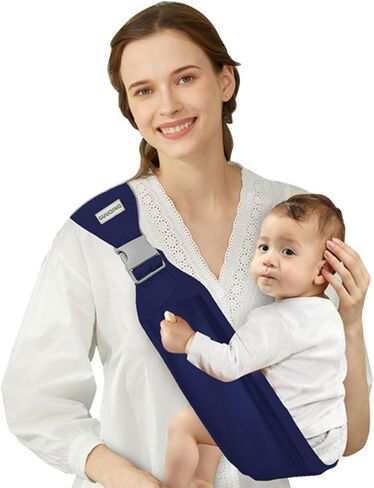 Adjustable Baby Carrier for Newborn, Lightweight Baby Carrier, One Shoulder Baby Carrier for Toddler Up to 45lbs (Grey) in Saudi Arabia