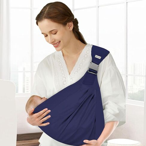 Adjustable Baby Carrier for Newborn, Lightweight Baby Carrier, One Shoulder Baby Carrier for Toddler Up to 45lbs (Grey) in Saudi Arabia