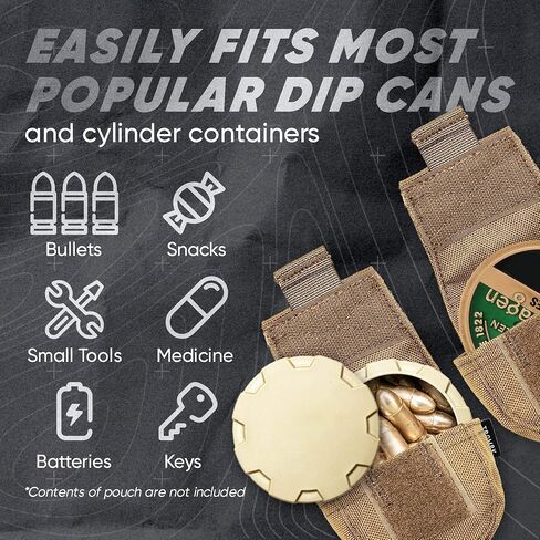 Trademark Supply MOLLE Dip Can Pouch, Rapid-Access Tactical Pouches with Hook and Loop and Magnetic Flap, Small MOLLE Pouch for Belts and Bags, Tactical Belt Pouch for Outdoor and Law Enforcement… in Saudi Arabia