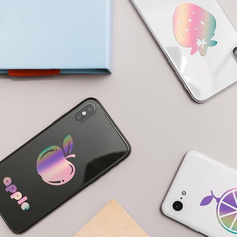 ANT 12" x 10ft Holographic Glossy Chrome Opal Yellow Craft Vinyl Premium Permanent Adhesive Vinyl for, Decal, Sticker, Fade-Proof, for Crafts, Cricut, Silhouette, Cameo in Kuwait