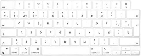 غطاء لوحة المفاتيح الإسبانية لجهاز MacBook Air 13.6 بوصة 15.3 بوصة A2941 A2681/Macbook Pro 14 بوصة 16 بوصة A2779 A2442 A2780 A2485، واقي لوحة المفاتيح (تخطيط الاتحاد الأوروبي، رمادي) in Saudi Arabia