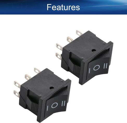 Heyiarbeit 2pcs On/Off Boat Rocker Switch Toggle Switch Snap AC 250V/6A 125V/10A 2 Pin 2 Position for Boat Household Appliances Black KCD1-101 in Saudi Arabia