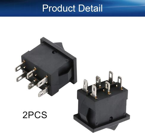 Heyiarbeit 2pcs On/Off Boat Rocker Switch Toggle Switch Snap AC 250V/6A 125V/10A 2 Pin 2 Position for Boat Household Appliances Black KCD1-101 in Saudi Arabia