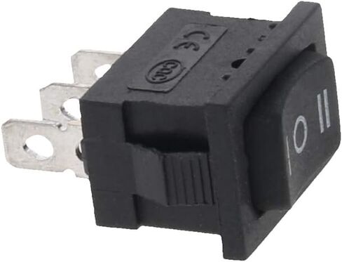 Heyiarbeit 2pcs On/Off Boat Rocker Switch Toggle Switch Snap AC 250V/6A 125V/10A 2 Pin 2 Position for Boat Household Appliances Black KCD1-101 in Saudi Arabia