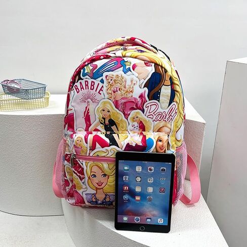 Girls Backpack 3 Pieces Set for School - Kids Multicolor Rucksack Bundle with School Bag, Pencil Case and Lunch Bag School Supplies,Pink, 16 inch in Saudi Arabia