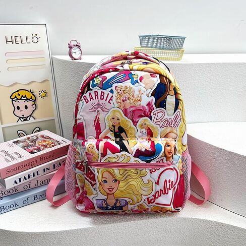 Girls Backpack 3 Pieces Set for School - Kids Multicolor Rucksack Bundle with School Bag, Pencil Case and Lunch Bag School Supplies,Pink, 16 inch in Saudi Arabia