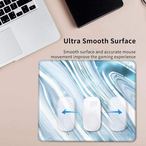 Colorful Clouds Mouse Pad with Stitched Edge, Non-Slip Rubber Base Square Cute Kawaii Mousepads for Computer Desk, 10.3×8.3 Inch in Kuwait