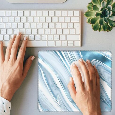 Colorful Clouds Mouse Pad with Stitched Edge, Non-Slip Rubber Base Square Cute Kawaii Mousepads for Computer Desk, 10.3×8.3 Inch in Kuwait