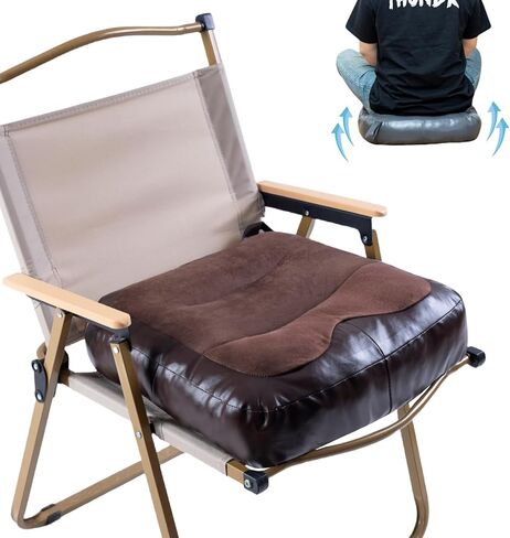 Seat Cushion Office Chair Cushion Car Seat Cushion Large Size Anti-Slip Thickened Seat Cushion Black in Saudi Arabia