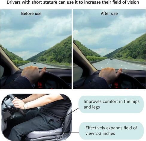 Seat Cushion Office Chair Cushion Car Seat Cushion Large Size Anti-Slip Thickened Seat Cushion Black in Saudi Arabia